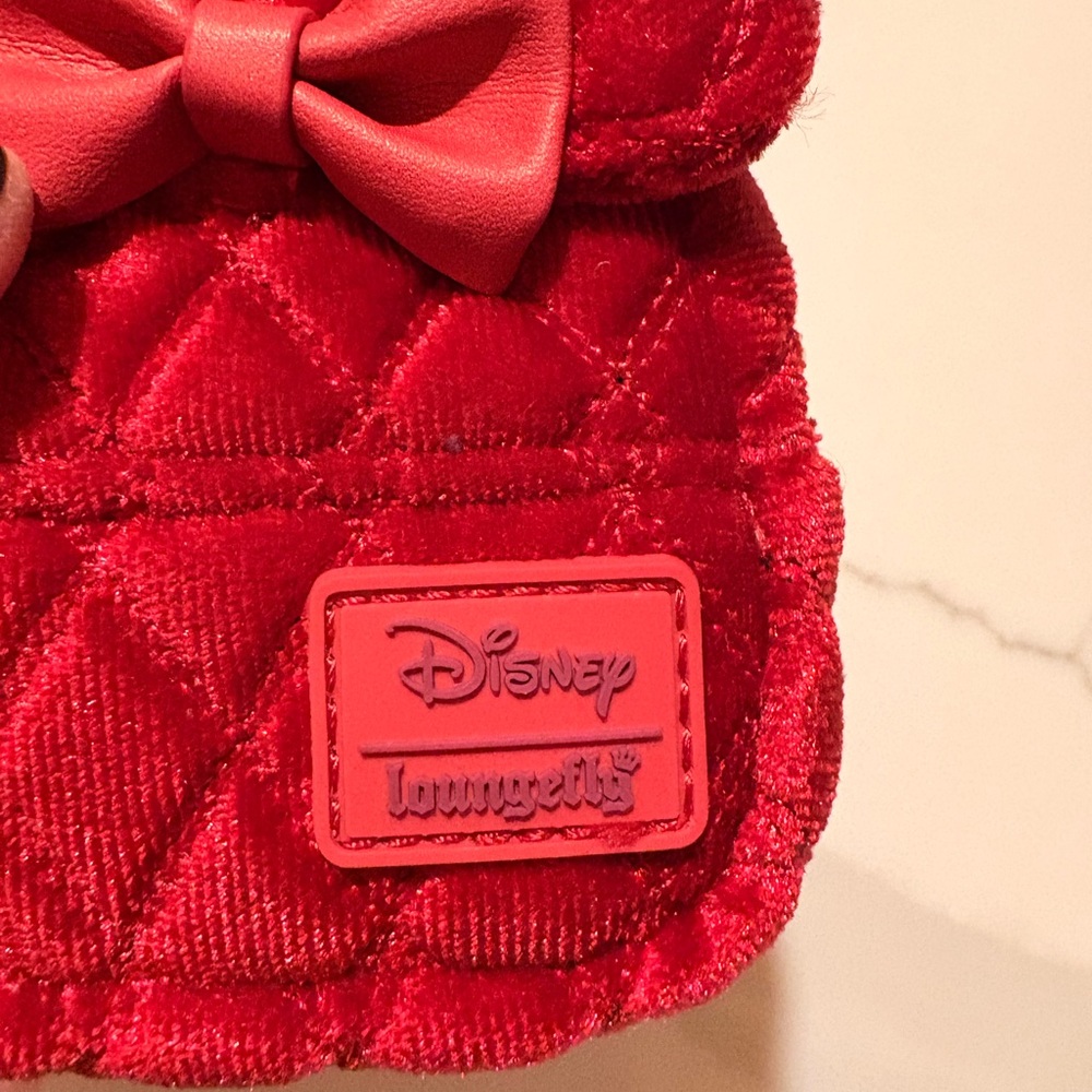Disney Red Quilted Mini Backpack Keychain - Picture 3 of 8